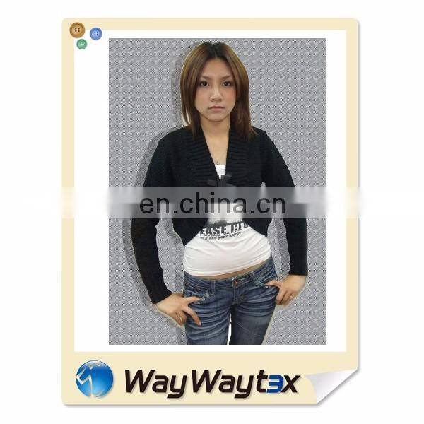 Crochet lady fashion long sleeves cardigan 100% cotton sweater