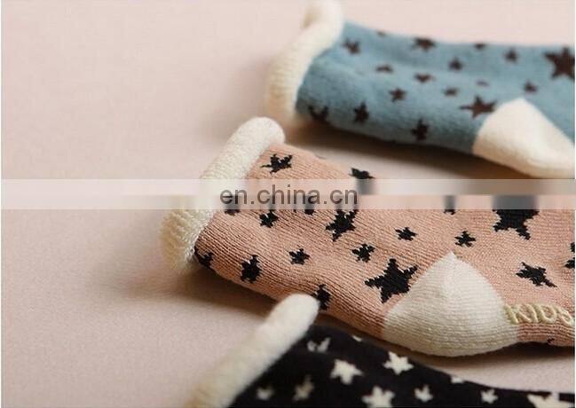 In stock Newborn Babies Pentagram terry socks Baby Socks