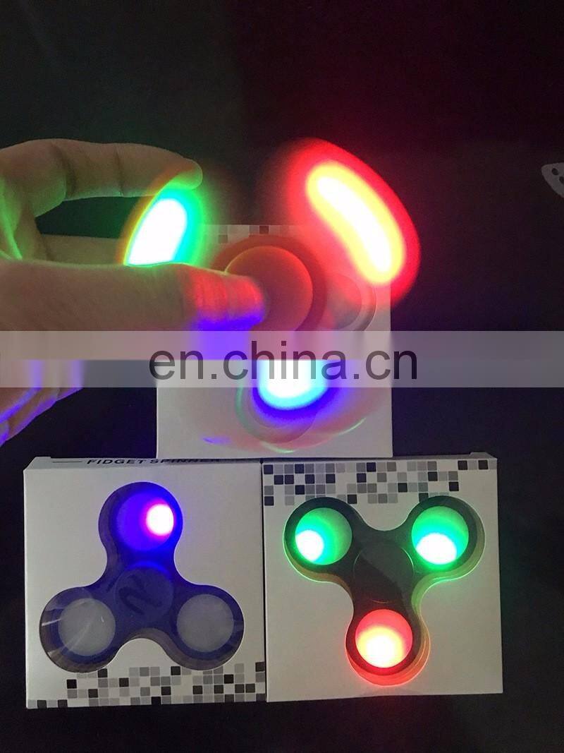 LED Hand Spinner Toys,Finger Spinner ,Tri Fidget Spinner with LED light