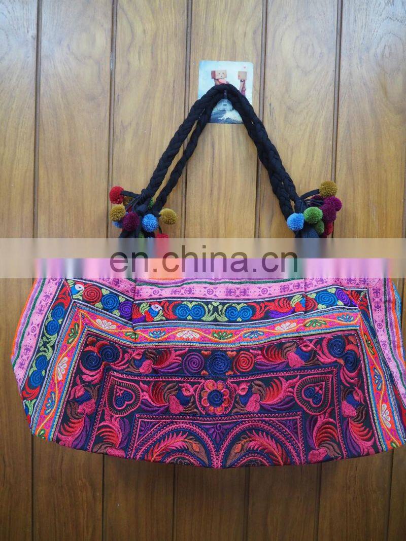 Embroidered HMONG Hill Tribe Tote Handmade Bag