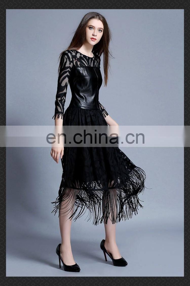 elegant custom-made sexy pu lace evening dresses for women