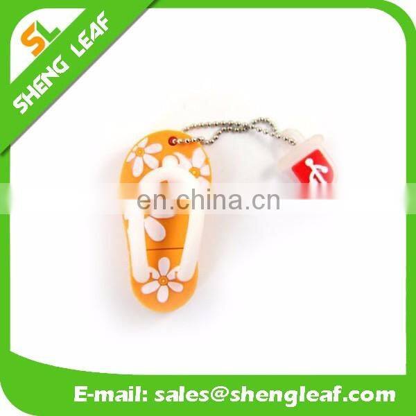 2016 promotional gifts custom Rubber slipper shaped mini cute usb