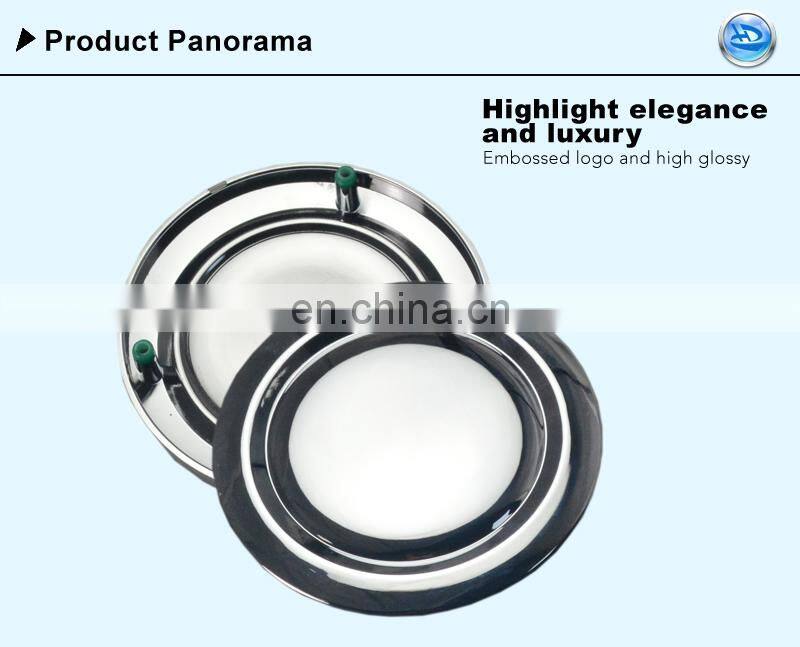 ABS Chromed Round Car Nameplate Badges Emblems, Custom Plastic Car Auto Logo Sticker