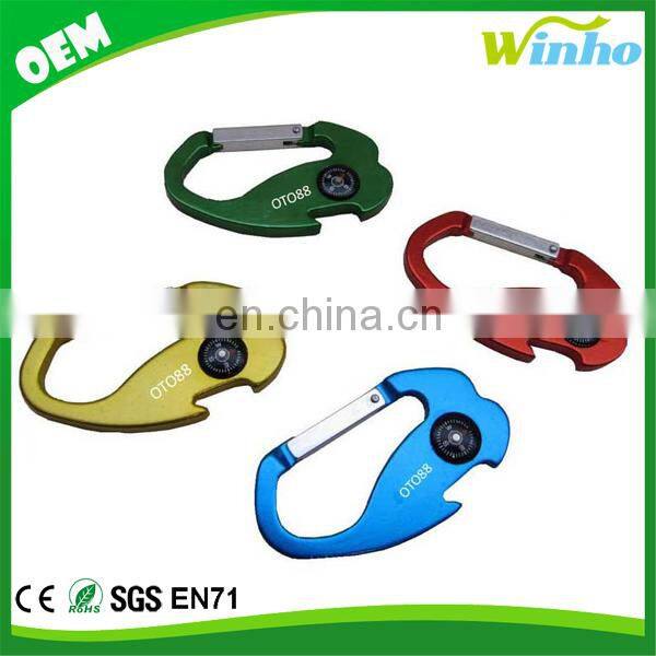 Winho 4-In-1 Carabiner Bottle Opener Key Chain Compass