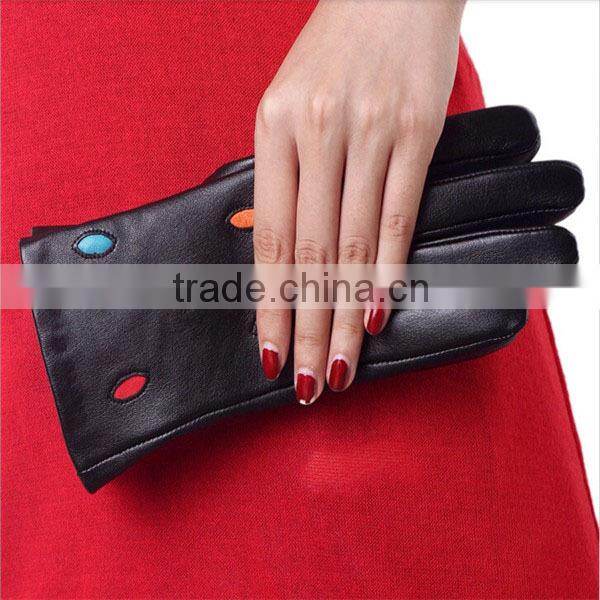 2016 Classic and Fashion Sheepskin Leather Touch Screen Leather Gloves with Cheap Price