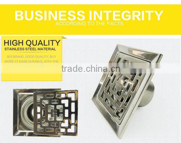 WESDA 3.5inch new style Full set adjustable floor drain with bottom outlet Stainless Steel Floor drain,roof drain, shower drains