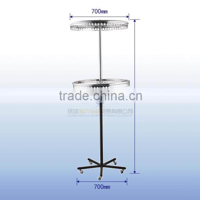 Retail belts,ties,clothes removing display rack in chrome-spray painting