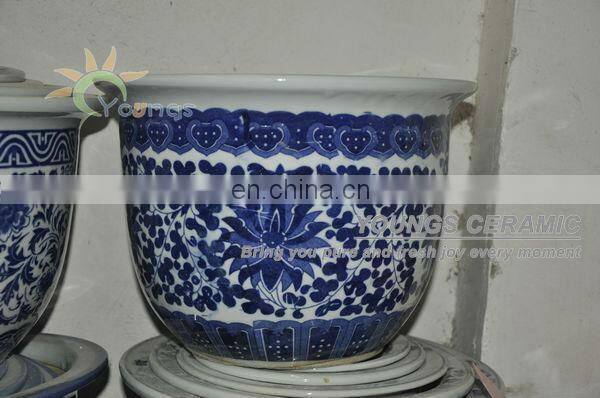 Chinese Small and Big size ceramic planter flower pots for indoor and garden