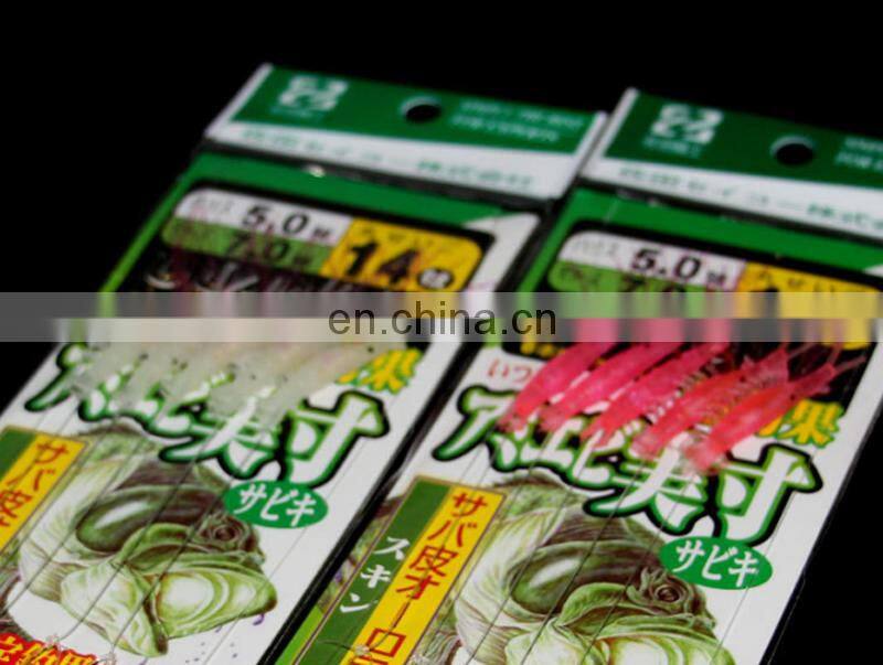 8-16# Saltwater/Freshwater Bait Rigs Soft Lure Silicone Luminous Glitter Glow in The Dark Artificial Baits Shrimp Sabiki Rig