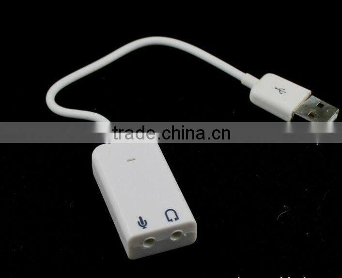 7.1 Channel USB 2.0 Sound Card Adapter, Plug and Play
