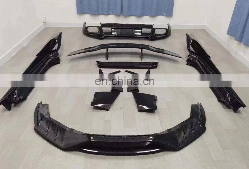 Runde Carbon Fiber Material For Lamborghini Huracan LP610 Mansory Style Body Kit Front Lip Rear Lip Side Skirts Spoiler