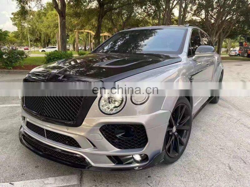 Runde Original Car 1:1 Customization Carbon Fiber Hood Side Skirts Front bumper Wheel Eyebrow For Bentley Bentayga Modifidy Mans