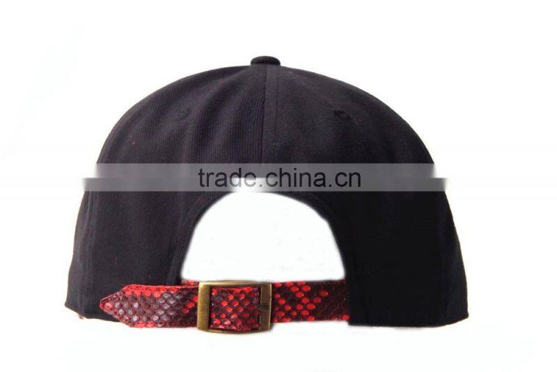 Super Cool Luxury Python Snake Skin Leather Hat floppy hat with straps