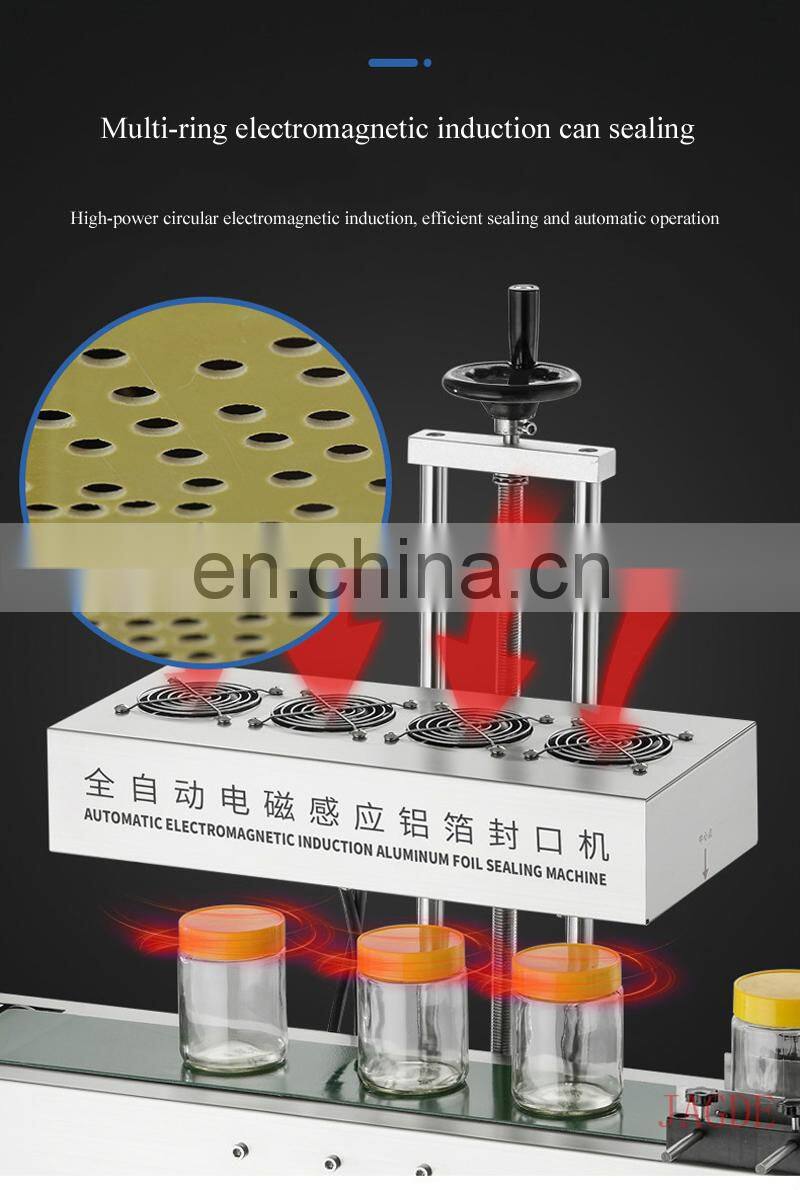 Continuous electromagnetic induction gasket aluminum foil sealing machine directly supplied by manufacturer automatic plastic ca