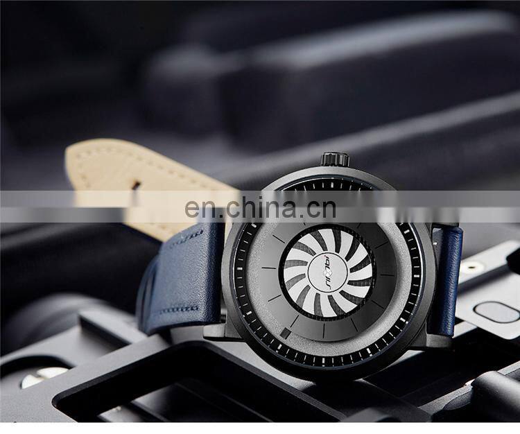 SINOBI China New Arrival Genuine Leather Belt Watch Rotating Dial Watches Professional Manufacturer OEM Watch