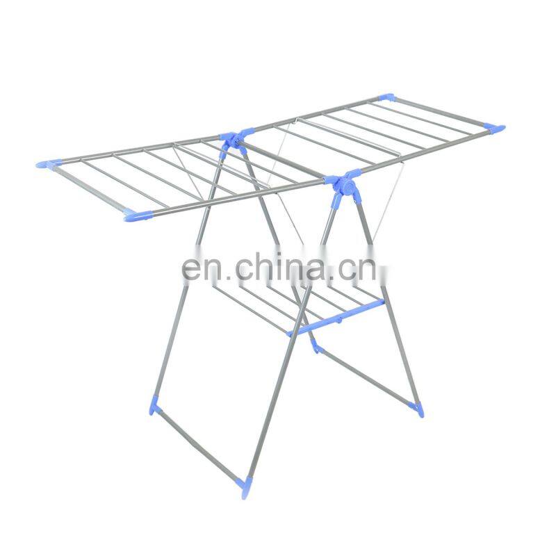 Large Outside Clothes Horse Stand Airer Collapsible Laundry Wing Rack Cloth Drying Rack Foldable