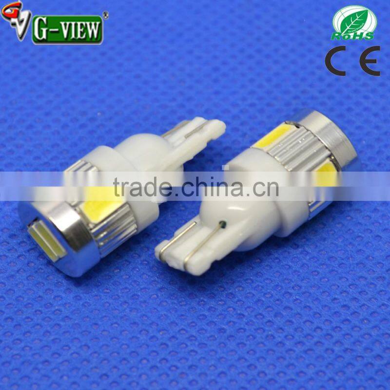 wholesale good quality t10 5630 6smd led car bulb