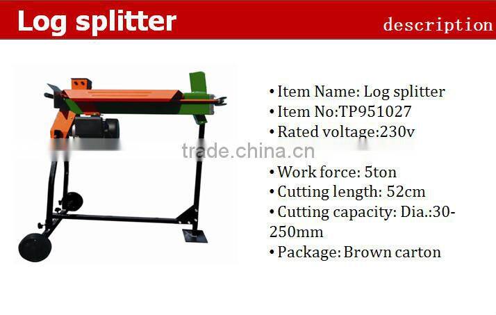 52cm cutting length 5t electric log splitter,cheap price log splitters with stand