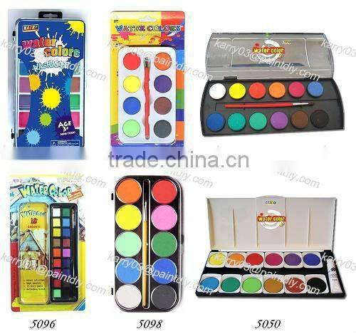 8color heart shaped damp-dry water color