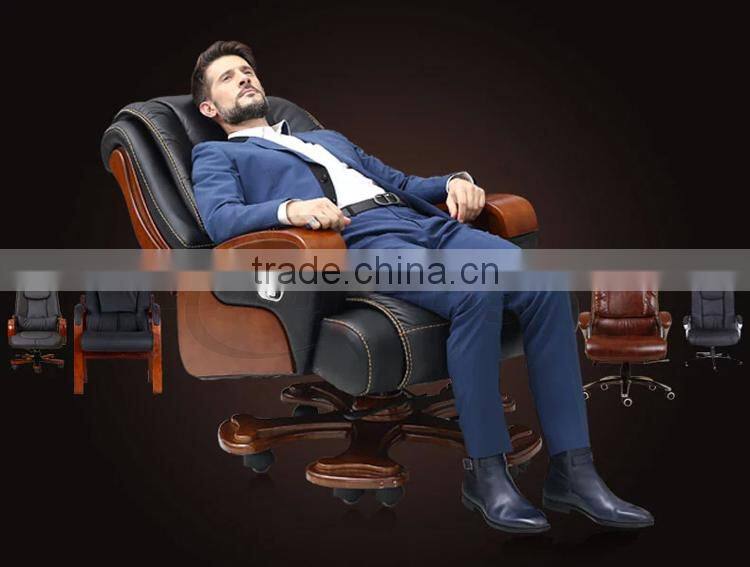 China classical leather office reclining seat