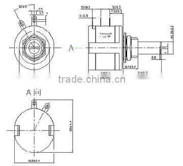 Precision multi-turns 10k wirewound potentiometer
