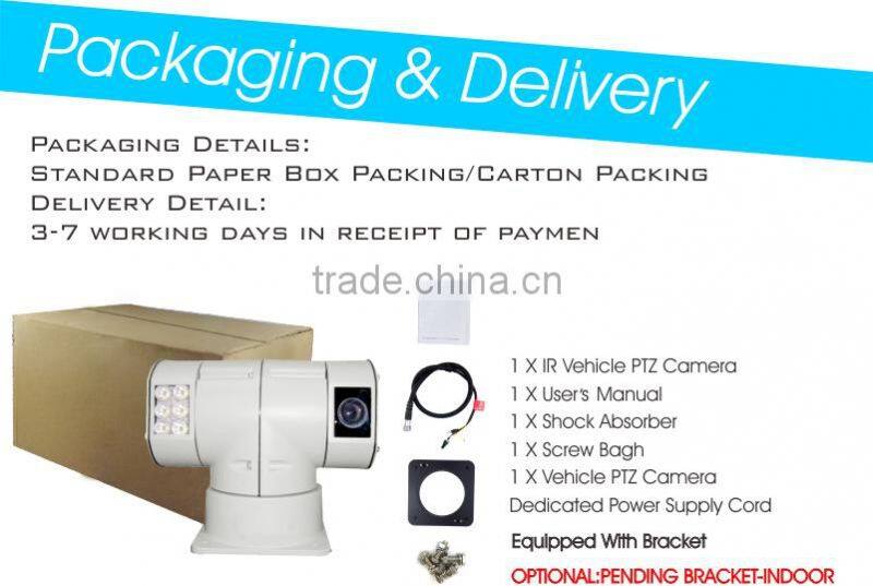 1/3" Sony CCD Vehicle PTZ Camera Multi-protocol Analog Vehicle IR Varifocal PTZ Camera Weatherproof Design