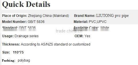 PVC Pipe and Fittings Square Bucket Hot Sale