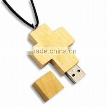 CE,FCC,ROHS approved free logo service original wooden cross usb