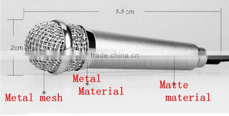 Hot new products 2016 usb mini microphone professional handheld microphone for mobile phone karaoke