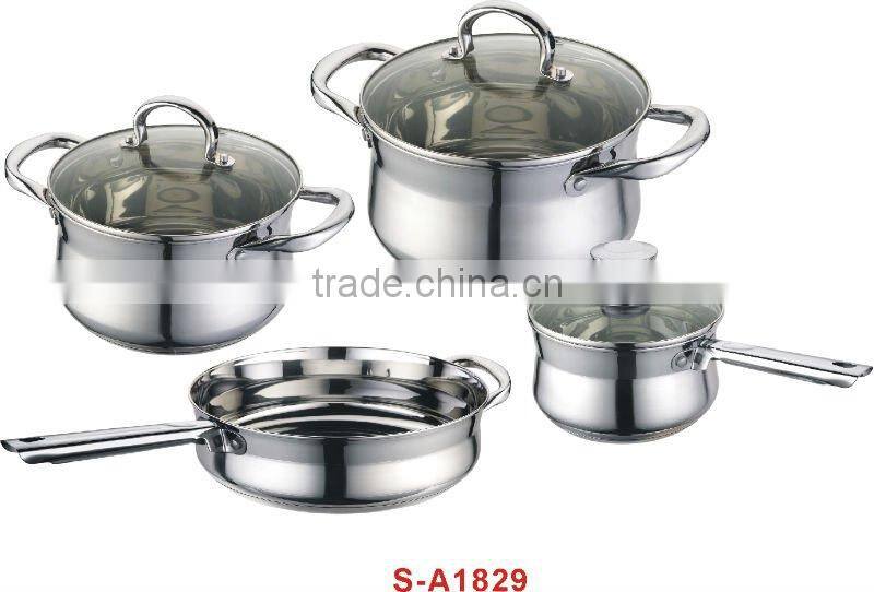 Non-stick stainless steel cookware set