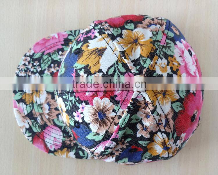 wholesale in-stock flora flat peaked snapback hat