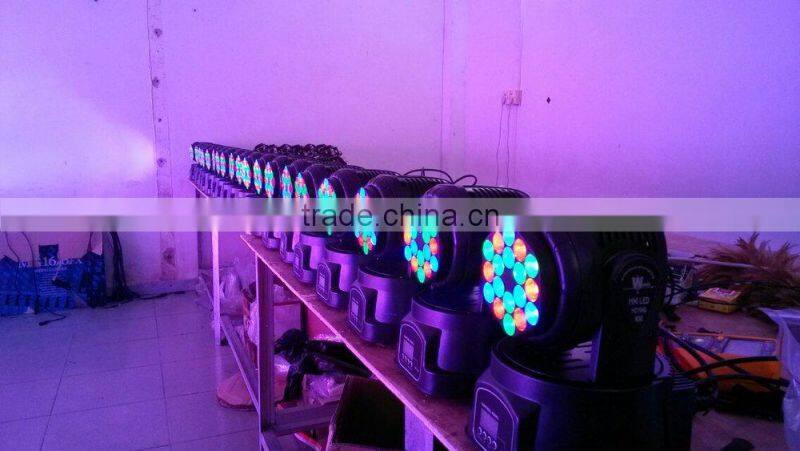 stage wash moving light RGB color mixing , 18 x 3W Led Moving Head Wash Bar lighting