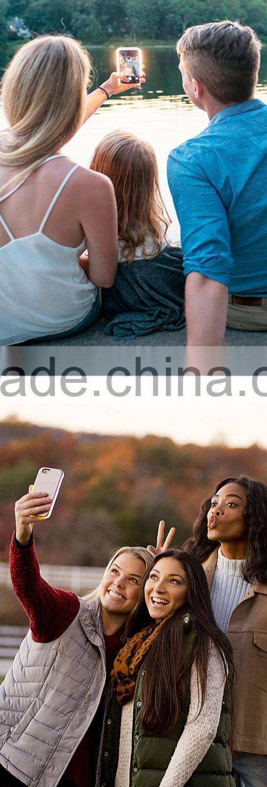 2016 rubber flashlight phone case led demo case selfie stick phone case led phone case light up case for iphone 5c