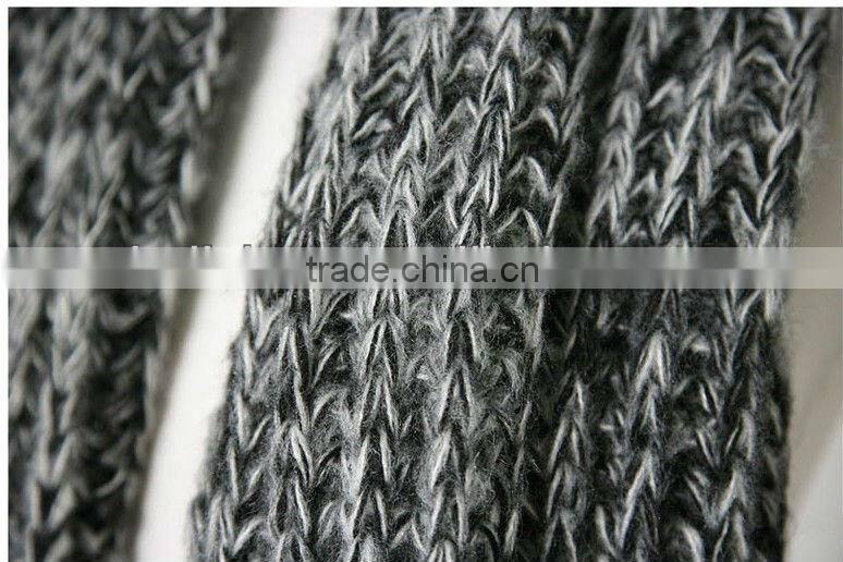 Fashion Gray Color Mohair Winter Lady Knit Scarf