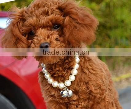 Dog pearls necklace collar charm pendant pet jewelry