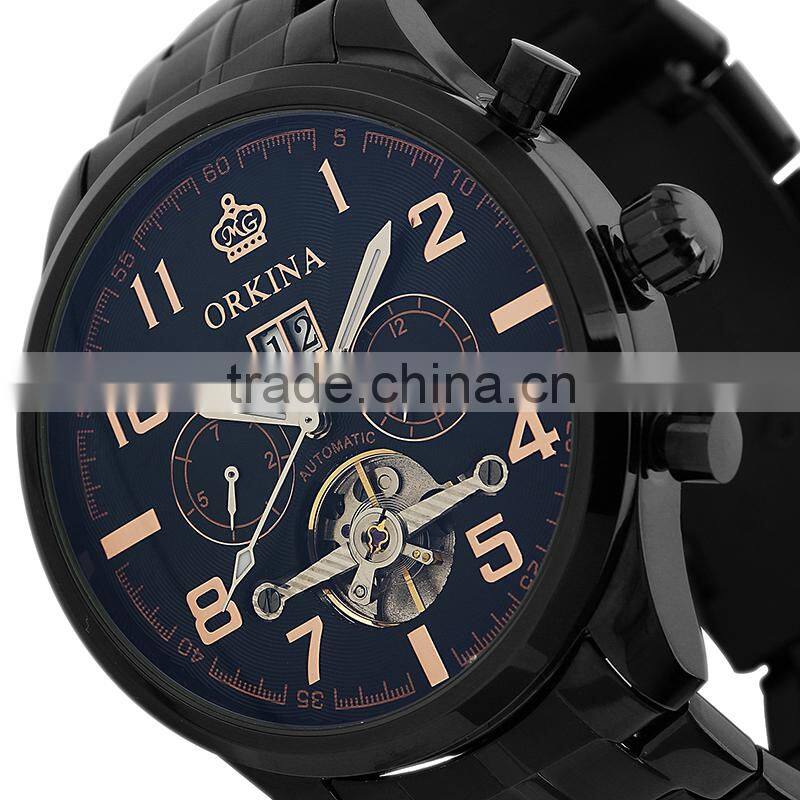 Men's Classical Automatic Wrist Watch Luxury Automatic Watches Real Leather Watch High Quality WM372