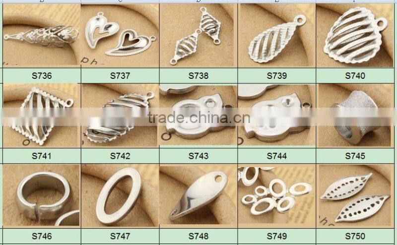 S724 Stainless Steel round ball Pendant ends