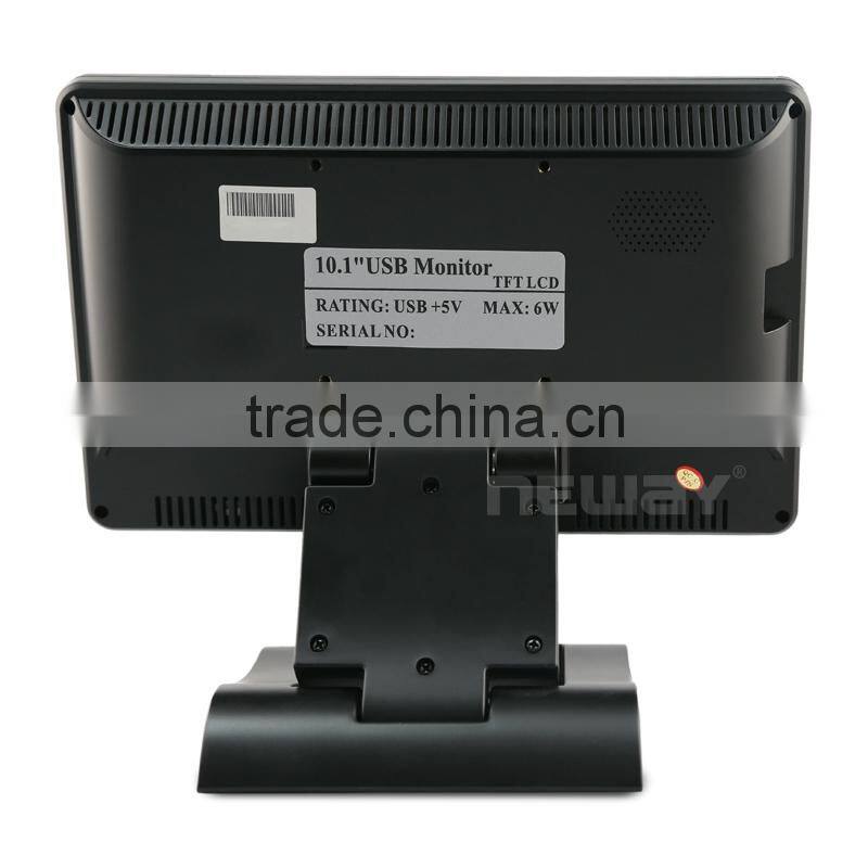 10.1 inch widescreen USB input touch lcd monitor with folding bracket