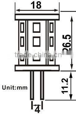 360deg 3000k 10-30 volt SMD G4 LED Light 12V