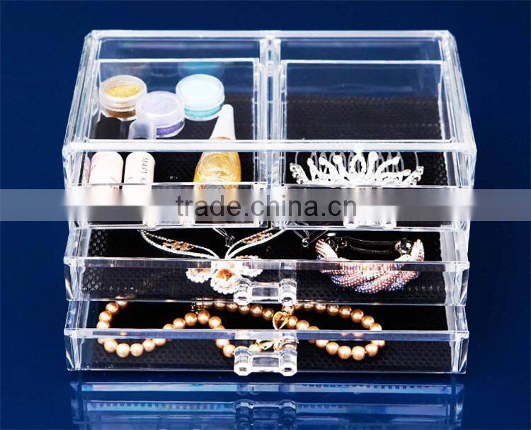 gift for girls transparent drawer type makeup container