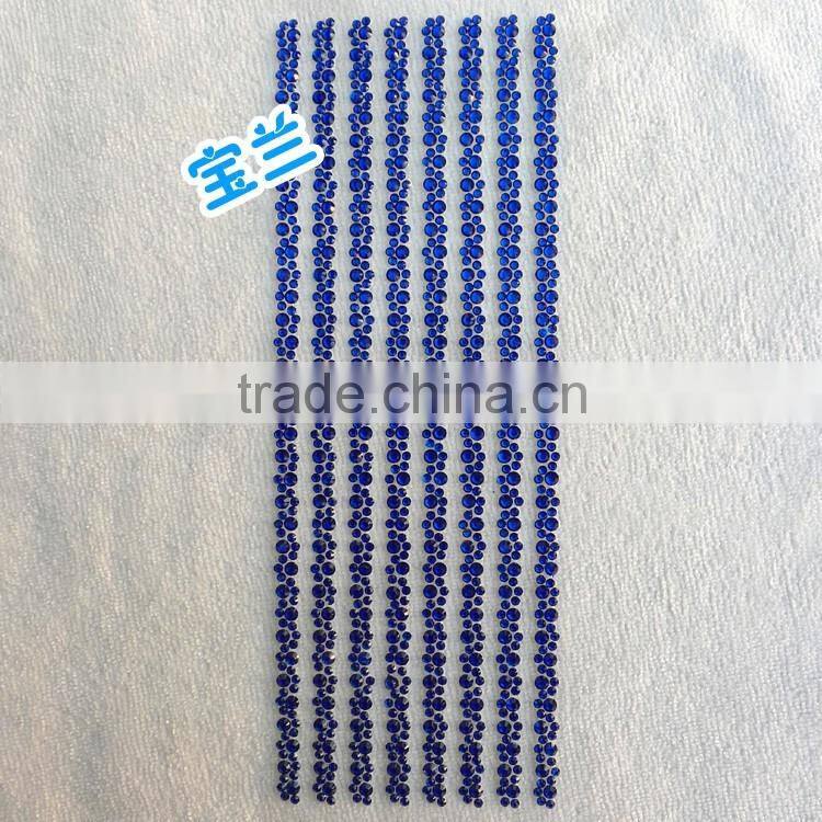Fast delviery time 8 lines crystals resin stones sticker