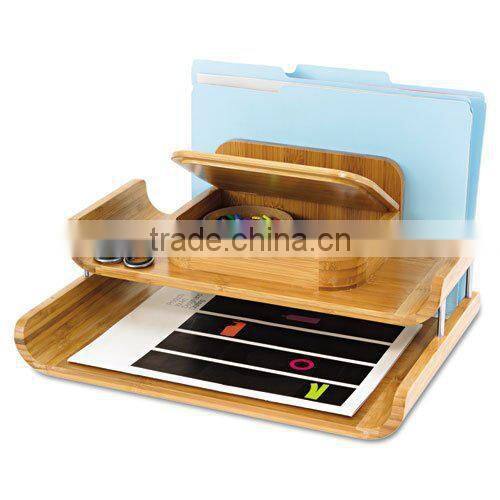 Office File Holder Bamboo wooden tray