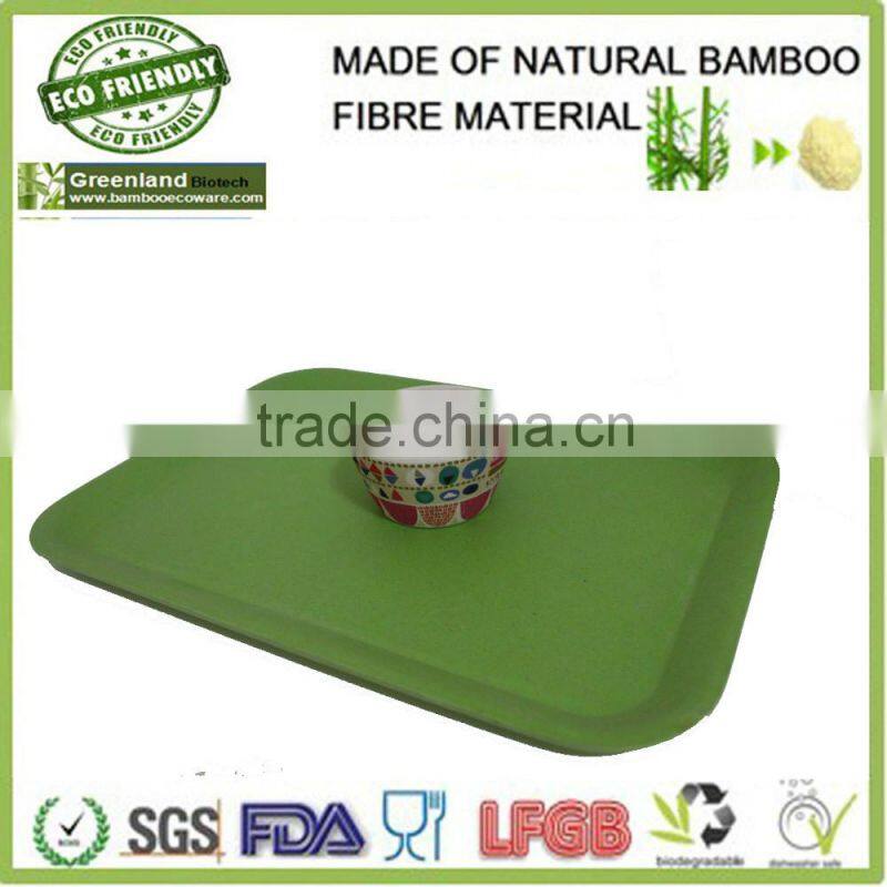 colorful biodegradable bamboo fiber fast food tray