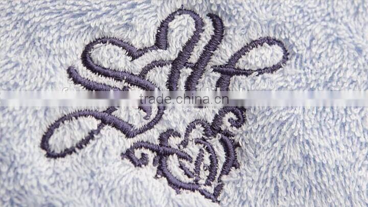 High quality 100% cotton organic satin border bath towel 100% cotton