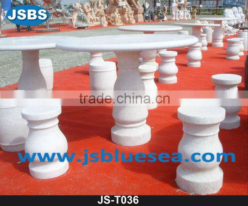 Marble carving of dining table and bench