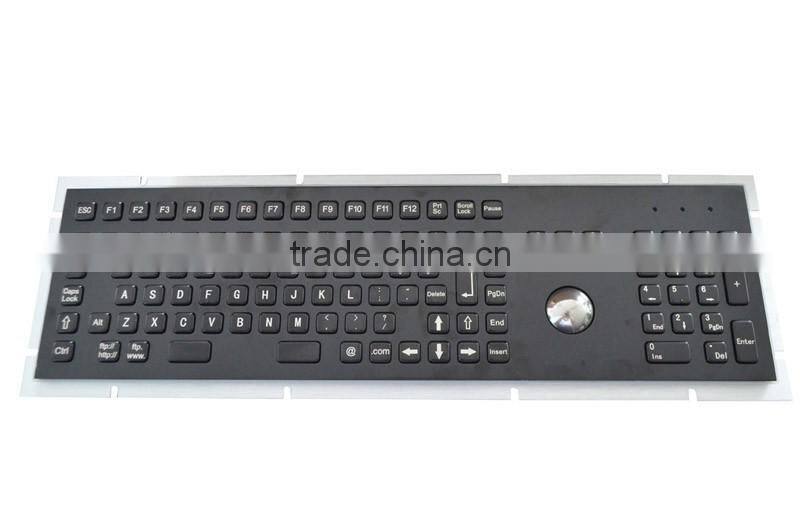 Big standard metal keyboard with trackball