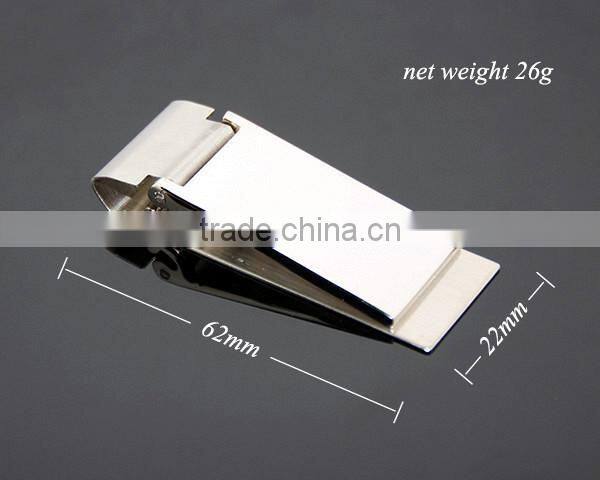Rectangle Zinc Alloy Cash Clip Slim Pocket Purse Cash Holder Organizer Promotional Blank Stainless Steel Metal Craft Money Clip