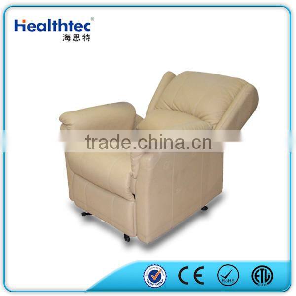 white yellow leather recliner sofa