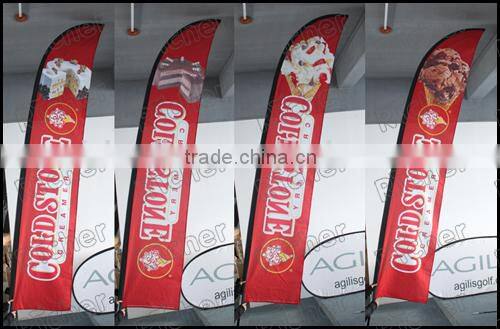 Customized Knife flag/beach banner/feather flag flying banner