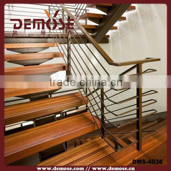 safety stair case design/small place solid wood staircase